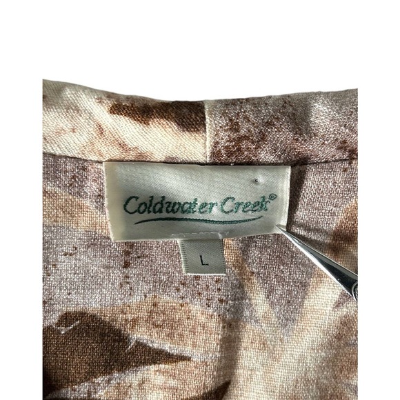 Coldwater Creek Womens Size Large Fall Leaves Linen Blend Button‎ Up Dress - Picture 6 of 8